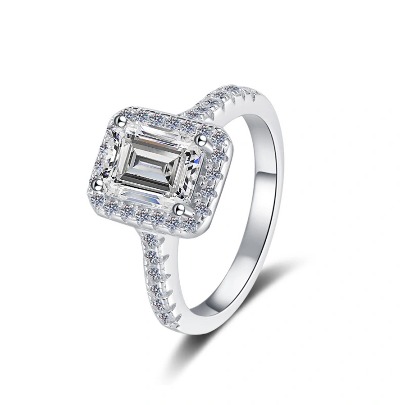 2 Carat Emerald Cut Moissanite Engagement Ring for Women in Elegant 925 Sterling Silver – Luma Moissanite Luxury Jewelry