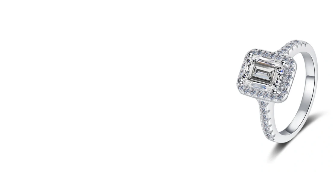 2 carat emerald cut moissanite engagement ring for women – 925 sterling silver timeless design by Luma Moissanite