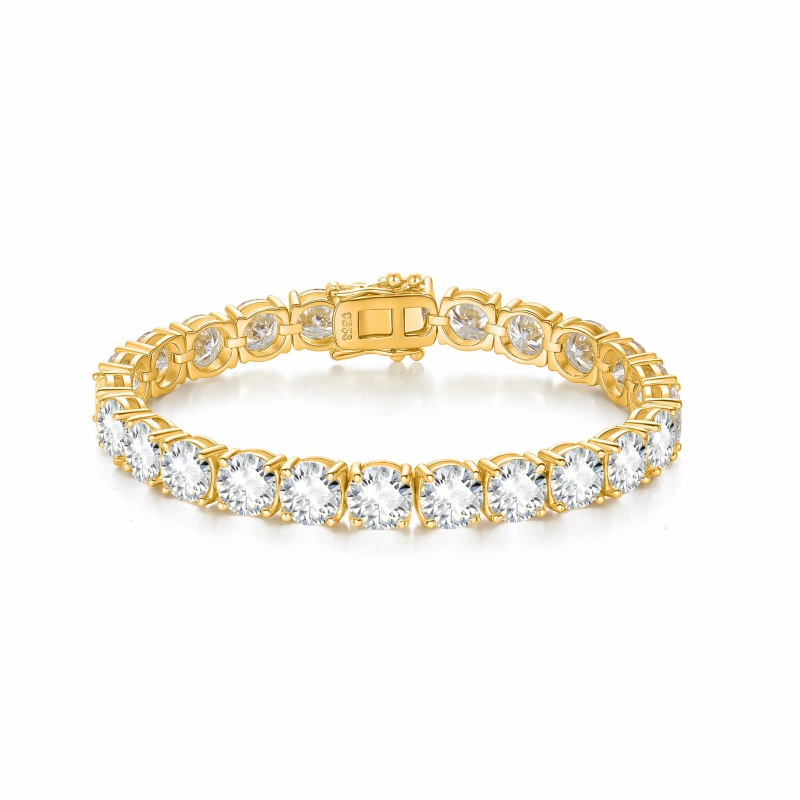5.5mm 18K Gold Moissanite Tennis Bracelet for Women – Trendy Modern Luxury Jewelry by Luma Moissanite
