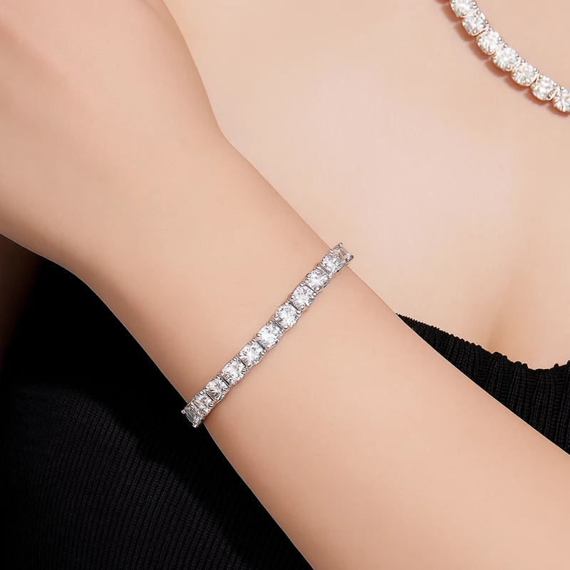 925 Sterling Silver Tennis Bracelet – Everyday Luxury Sparkle Jewelry for Women by Luma Moissanite